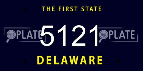 5121 Delaware License Plate