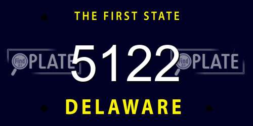 5122 Delaware License Plate