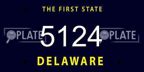 5124 Delaware License Plate