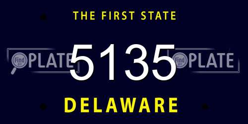 5135 Delaware License Plate