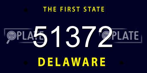 51372 Delaware License Plate