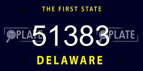 51383 Delaware License Plate