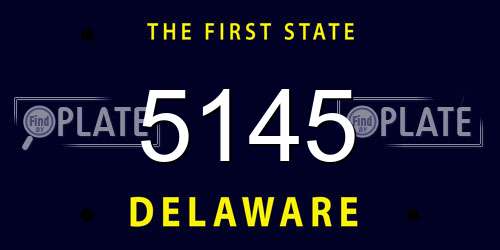 5145 Delaware License Plate