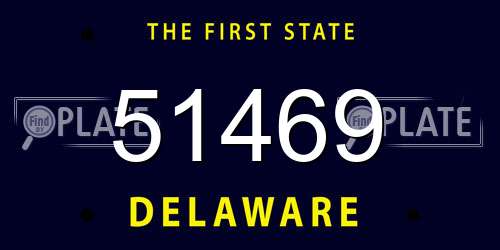 51469 Delaware License Plate