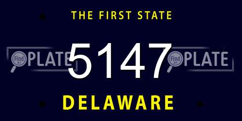 5147 Delaware License Plate