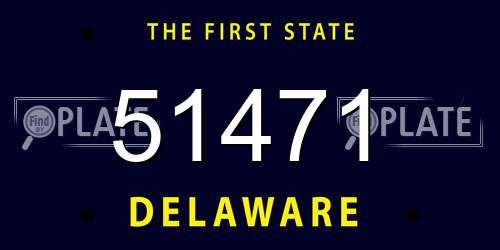 51471 Delaware License Plate
