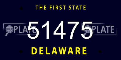 51475 Delaware License Plate