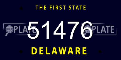 51476 Delaware License Plate