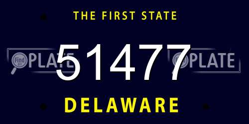 51477 Delaware License Plate