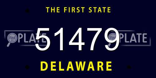 51479 Delaware License Plate