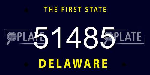 51485 Delaware License Plate