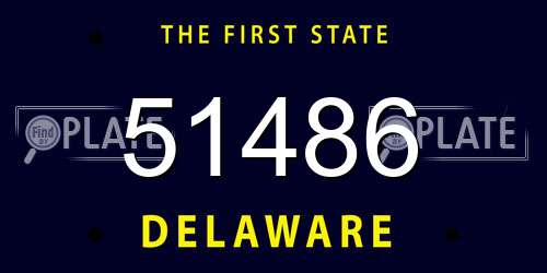 51486 Delaware License Plate