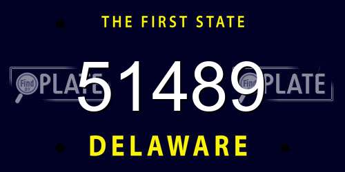 51489 Delaware License Plate