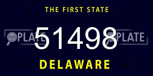 51498 Delaware License Plate