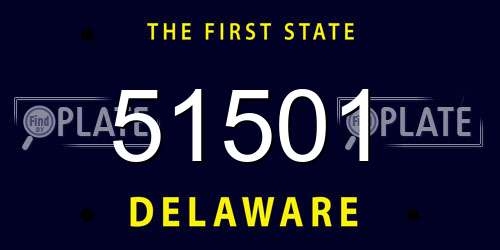 51501 Delaware License Plate