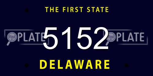 5152 Delaware License Plate