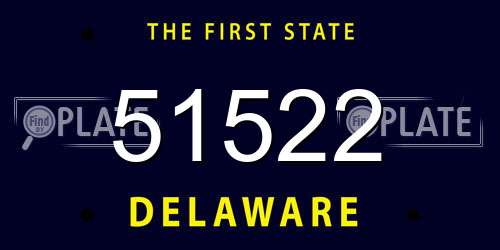51522 Delaware License Plate
