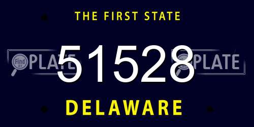 51528 Delaware License Plate