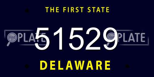 51529 Delaware License Plate