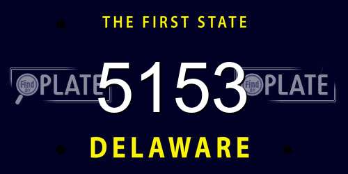 5153 Delaware License Plate