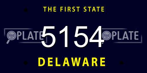 5154 Delaware License Plate