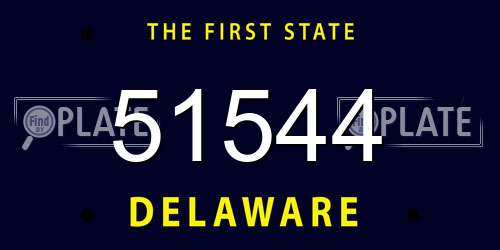 51544 Delaware License Plate