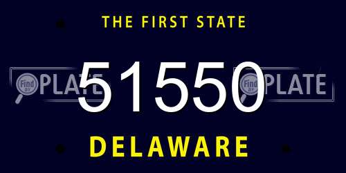51550 Delaware License Plate