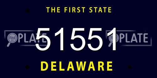 51551 Delaware License Plate