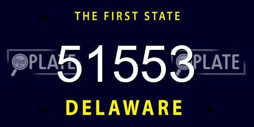 51553 Delaware License Plate