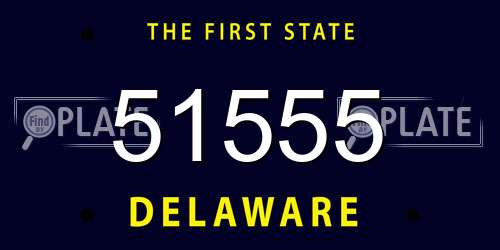 51555 Delaware License Plate