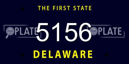 5156 Delaware License Plate