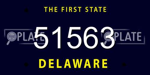 51563 Delaware License Plate