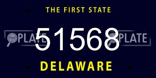 51568 Delaware License Plate