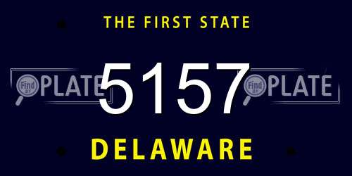 5157 Delaware License Plate