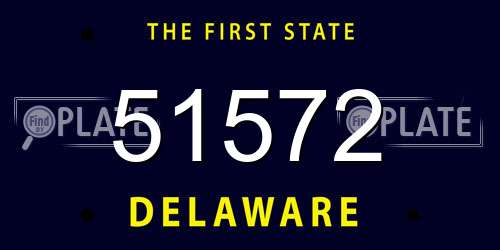 51572 Delaware License Plate