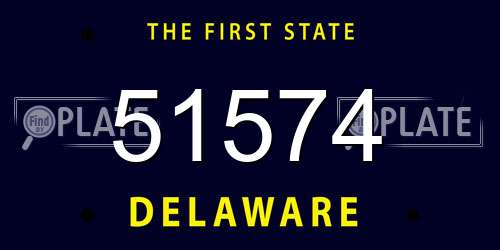 51574 Delaware License Plate
