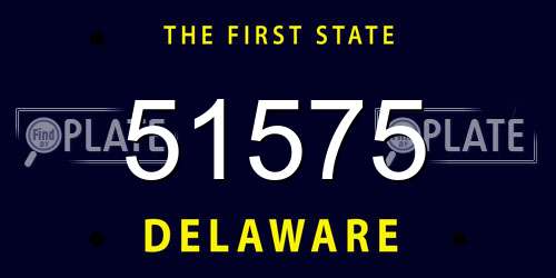 51575 Delaware License Plate