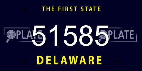 51585 Delaware License Plate