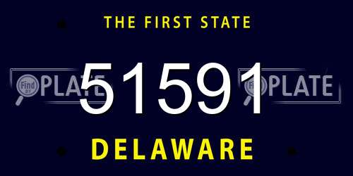 51591 Delaware License Plate