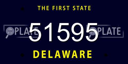 51595 Delaware License Plate