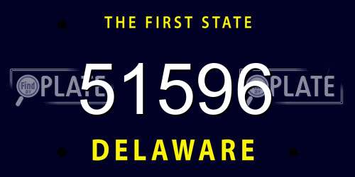 51596 Delaware License Plate