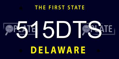515DTS Delaware License Plate