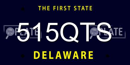 515QTS Delaware License Plate