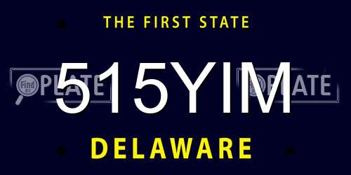 515YIM Delaware License Plate