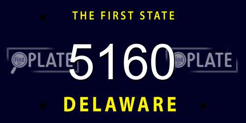 5160 Delaware License Plate