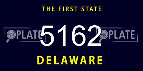5162 Delaware License Plate