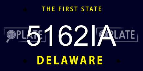 5162IA Delaware License Plate