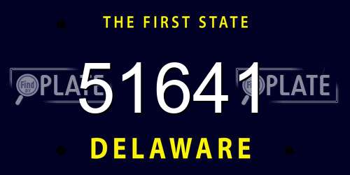 51641 Delaware License Plate