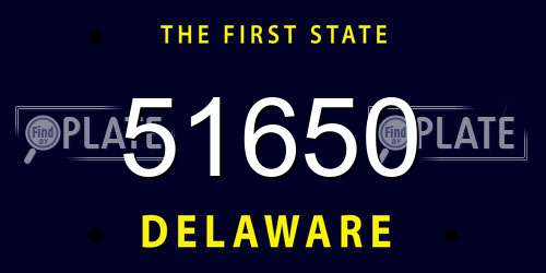 51650 Delaware License Plate