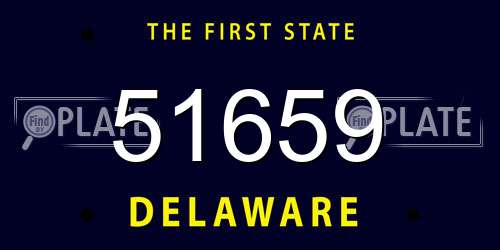 51659 Delaware License Plate